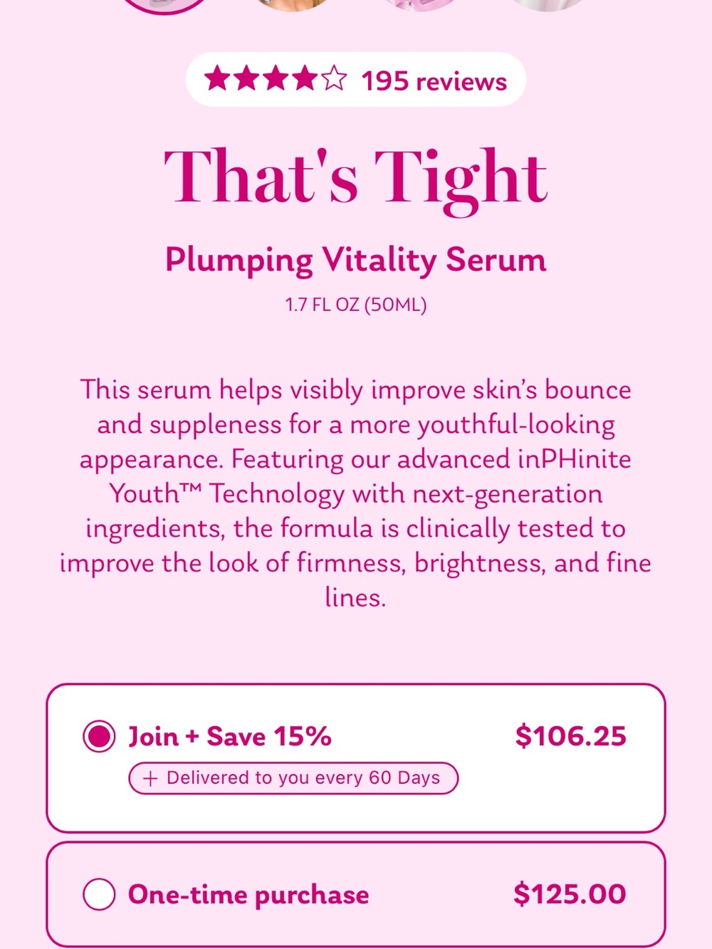 BRAND NEW PARIS HILTON That's Tight Plumping Vitality Serum - Picture 2 of 9